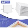 imageESRICH Stretched Canvas for Painting 18x24 Inch 5Pack Large Canvas for Painting Primed AcidFree Cotton Blank Canvases Art Paint Canvases for Oil PaintWatercolorAcrylic PaintGouache and Tempera8X8IN 24 Packs