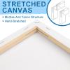 imageESRICH Stretched Canvas for Painting 18x24 Inch 5Pack Large Canvas for Painting Primed AcidFree Cotton Blank Canvases Art Paint Canvases for Oil PaintWatercolorAcrylic PaintGouache and Tempera9X12IN 8 Packs