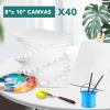 imageESRICH Stretched Canvas for Painting 24x36 Inch 3Pack Large Canvas for Painting Primed AcidFree Cotton Blank Canvases Art Paint Canvases for Oil PaintWatercolorAcrylic PaintGouache and Tempera40 Packs1Sizes 810in