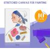 imageESRICH Stretched Canvas for Painting 24x36 Inch 3Pack Large Canvas for Painting Primed AcidFree Cotton Blank Canvases Art Paint Canvases for Oil PaintWatercolorAcrylic PaintGouache and Tempera10 Packs1Sizes 1216in