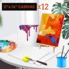 imageESRICH Stretched Canvas for Painting 24x36 Inch 3Pack Large Canvas for Painting Primed AcidFree Cotton Blank Canvases Art Paint Canvases for Oil PaintWatercolorAcrylic PaintGouache and Tempera12 Packs1Size 1114in