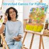 imageESRICH Stretched Canvas for Painting 24x36 Inch 3Pack Large Canvas for Painting Primed AcidFree Cotton Blank Canvases Art Paint Canvases for Oil PaintWatercolorAcrylic PaintGouache and Tempera3 Packs1Sizes 2436in