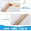 imageESRICH Stretched Canvas for Painting 24x36 Inch 3Pack Large Canvas for Painting Primed AcidFree Cotton Blank Canvases Art Paint Canvases for Oil PaintWatercolorAcrylic PaintGouache and Tempera28 Packs1Sizes 57in