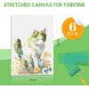 imageESRICH Stretched Canvas for Painting 24x36 Inch 3Pack Large Canvas for Painting Primed AcidFree Cotton Blank Canvases Art Paint Canvases for Oil PaintWatercolorAcrylic PaintGouache and Tempera6 Packs1Sizes 1620in