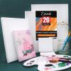 imageESRICH Stretched Canvas for Painting 24x36 Inch 3Pack Large Canvas for Painting Primed AcidFree Cotton Blank Canvases Art Paint Canvases for Oil PaintWatercolorAcrylic PaintGouache and Tempera20ps5size x4