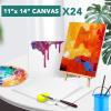 imageESRICH Stretched Canvas for Painting 24x36 Inch 3Pack Large Canvas for Painting Primed AcidFree Cotton Blank Canvases Art Paint Canvases for Oil PaintWatercolorAcrylic PaintGouache and Tempera24 Packs1Size 1114in