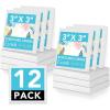 imageESRICH 8 Pack Mini Canvases for Painting 5x5In 25Profile Small Square Canvases Primed Cotton Small Stretched Canvas for Kids Painting Supplies Such as Painting PartiesSchoolampampHome Decor Projects3x3in12P