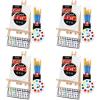 imageESRICH Acrylic Paint Canvas Set104 Piece Professional Painting Supplies Kit with 4 Wood Easel4  12Colors4  10 Paint BrushesCanvas EtcPremium Paint Kit for Kids Students Artists Beginner