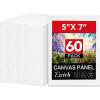 imageESRICH Canvas Boards for Painting 5 Pack Canvases for Painting 8x10 Cotton Primed Acid Free Blank Canvas Panels for Oil Paint Watercolor Acrylic Paint Gouache and Tempera57in 60pack