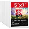 imageESRICH Canvas Boards for Painting 5x7IN 48 Pack Small Canvases for Painting Canvas Primed AcidFree Blank Canvas Panels for Oil Paint Watercolor Acrylic Paint Gouache ampamp Tempera