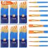 imageESRICH Paint Brushes Set24 Packs 240 Pcs Acrylic Paint Brush SetAcrylic Oil Watercolor Face Nail Art Miniature DetailingRock PaintingPainting Artist Professional KitsGreenBlue