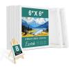 imageESRICH Small Stretched Canvas for Painting 6x6 inch 25Profile Art Primed 8 Pack Canvases for Painting Cotton Small Professional Blank Paint Canvas for Kids and Art Supplies for Acrylics Oils8 Packs Stretched Canvas  66in
