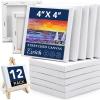 imageESRICH Small Stretched Canvas for Painting 6x6 inch 25Profile Art Primed 8 Pack Canvases for Painting Cotton Small Professional Blank Paint Canvas for Kids and Art Supplies for Acrylics Oils12 Packs Stretched Canvas  44in