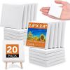imageESRICH Small Stretched Canvas for Painting 6x6 inch 25Profile Art Primed 8 Pack Canvases for Painting Cotton Small Professional Blank Paint Canvas for Kids and Art Supplies for Acrylics Oils20 Packs Stretched Canvas  2424in
