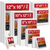 imageESRICH Stretched Canvas for Painting 24x36 Inch 2 Pack Large Canvas for Painting Primed AcidFree Cotton Blank Canvases 24x36 Inch Large Painting Canvas for Oil PaintWatercolorAcrylic Paint14Pack Canvas