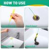 image50 Inch Snake Drain Hair Removal Tool9 PCS Metal with Nylon Coating Drains Snakes Hair Drain Clog RemoverDrain Cleaner ToolDrains Snake for ShowerBathtubKitchen Pipes Blocked