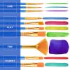 imageESRICH 10PCS Paint BrushesPaint Brush for Acrylic PaintingAcrylic Paint Brush Set for Oil WatercolorBody Face Rock Canvas Small Paint Brushes for Kids Adult Drawing100p