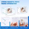 imageESRICH 12 PackAcrylic Fridge Magnetic Frame Mini Picture Frames Double Sided Photo Magnet Frames for RefrigeratorMini Clear Picture Frame Gifts 236 x 354Inch25pack