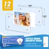 imageESRICH 12 PackAcrylic Fridge Magnetic Frame Mini Picture Frames Double Sided Photo Magnet Frames for RefrigeratorMini Clear Picture Frame Gifts 236 x 354Inch12pack