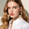imageESRICH 20 Pairs Gold Earrings for WomenSilver EarringEarrings for WomenDangle Earrings for Womem