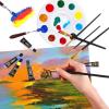 imageESRICH 26PCS Acrylic Paint Set with 12Colors Acrylic Paints 12ml 04 oz 10 Paint Brushes 2Canvas 1 Wood Easel 1 Plate Painting Supplies Kits for Kids Adults Artists and Beginners24color
