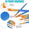 imageESRICH 26PCS Acrylic Paint Set with 12Colors Acrylic Paints 12ml 04 oz 10 Paint Brushes 2Canvas 1 Wood Easel 1 Plate Painting Supplies Kits for Kids Adults Artists and Beginners12