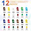 imageESRICH 26PCS Acrylic Paint Set with 12Colors Acrylic Paints 12ml 04 oz 10 Paint Brushes 2Canvas 1 Wood Easel 1 Plate Painting Supplies Kits for Kids Adults Artists and Beginners12