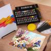 imageESRICH 40PCS Acrylic Paint SetProfessional Painting Supplies with AcrylicCanvas PanelsBrushesPaint KnifeSpongePlastic Palette and Metal Easel for AdultsKids and Artists