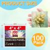 imageESRICH 4x4IN Small Canvases for Painting 24 Pack Mini Canvas Boards Cotton Painting Canvas Primed Acid Free Mini Blank Canvas Panels for Oil PaintWatercolorAcrylic PaintGouacheampampTempera4x4in 100pack