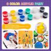 imageESRICH 5 Set Mini Acrylic Paint SetMinis Canvas Painting KitSt Patricks Party Gifts4  4in Canvas with EaselAcrylic PaintsBrushPaletteMini Easel with Canvas for Kids Adults Painting Party30 set 44