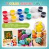 imageESRICH 5 Set Mini Acrylic Paint SetMinis Canvas Painting KitSt Patricks Party Gifts4  4in Canvas with EaselAcrylic PaintsBrushPaletteMini Easel with Canvas for Kids Adults Painting Party20 set 44