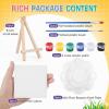 imageESRICH 5 Set Mini Acrylic Paint SetMinis Canvas Painting KitSt Patricks Party Gifts4  4in Canvas with EaselAcrylic PaintsBrushPaletteMini Easel with Canvas for Kids Adults Painting Party5 set 44