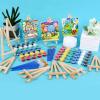 imageESRICH 5 Set Mini Acrylic Paint SetMinis Canvas Painting KitSt Patricks Party Gifts4  4in Canvas with EaselAcrylic PaintsBrushPaletteMini Easel with Canvas for Kids Adults Painting Party10 set 44