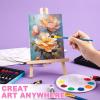 imageESRICH 78PCS Acrylic Paint Set with Wood Easel Paint Brushes Canvases Art Painting Supplies Kit for Kids Students Artists and Beginners