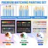 imageESRICH 78Pack Acrylic Paint Set Painting Kits for Adults Paints Kit With3 Pack of 12 Colors Paint 3 Sets of Wooden Easels Canvas Brushes PaletteArt Paint Supplies Kit for Adults Kids Beginner72Color