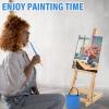imageESRICH 78Pack Acrylic Paint Set Painting Kits for Adults Paints Kit With3 Pack of 12 Colors Paint 3 Sets of Wooden Easels Canvas Brushes PaletteArt Paint Supplies Kit for Adults Kids Beginner72Color