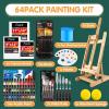 imageESRICH Acrylic Paint Set 12 Colors2 Packwith 20 Paint Brushes24 Acrylic Paints for AdultsKidsBeginnerProfessional ArtistsNonToxic Craft Paint kit for PaperCanvasRockWoodCeramic64pcs 36colors painting kit