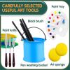 imageESRICH Acrylic Paint Set 12 Colors2 Packwith 20 Paint Brushes24 Acrylic Paints for AdultsKidsBeginnerProfessional ArtistsNonToxic Craft Paint kit for PaperCanvasRockWoodCeramic64pcs 36colors painting kit