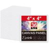 imageESRICH Canvas Boards for Painting 10 Pack Canvases for Painting 8x10 Cotton Primed Acid Free Blank Canvas Panels for Oil Paint Watercolor Acrylic Paint Gouache and Tempera4x4