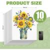 imageESRICH Canvas Boards for Painting 10 Pack Canvases for Painting 8x10 Cotton Primed Acid Free Blank Canvas Panels for Oil Paint Watercolor Acrylic Paint Gouache and Tempera16x20