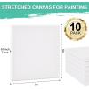 imageESRICH Canvas for Painting 8x10 16 Pack Stretched Canvas Primed AcidFree Cotton Paint Canvas Bulk White Blank Canvases for Painting for Oil ampamp Acrylic Paint10 Packs  1Size8x8