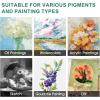 imageESRICH Canvas for Painting 8x10 16 Pack Stretched Canvas Primed AcidFree Cotton Paint Canvas Bulk White Blank Canvases for Painting for Oil ampamp Acrylic Paint18 Packs  6 Sizes 3 of Each