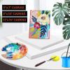 imageESRICH Canvas for Painting 8x10 16 Pack Stretched Canvas Primed AcidFree Cotton Paint Canvas Bulk White Blank Canvases for Painting for Oil ampamp Acrylic Paint3 Packs  3Sizes1 of Each