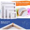 imageESRICH Canvas for Painting 8x10 16 Pack Stretched Canvas Primed AcidFree Cotton Paint Canvas Bulk White Blank Canvases for Painting for Oil ampamp Acrylic Paint8PCS Square Canvas4sizes2 of Each