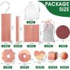 imageESRICH Cedar Blocks for Clothes Storage 100PCSCedars Planks with Metal Hooks Cedar Wood Chips Cedars Rings and Balls for Closets and Drawers