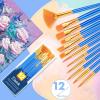 imageESRICH Paint Brushes Set30pack360pcs Nylon Hair Paintbrushes RoundPointed Tip Paint Brushes for Acrylic PaintingWatercolor Oil Miniature Painting KitsPaint Brushes for Kids Adult Arts Supplies12p