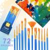 imageESRICH Paint Brushes Set30pack360pcs Nylon Hair Paintbrushes RoundPointed Tip Paint Brushes for Acrylic PaintingWatercolor Oil Miniature Painting KitsPaint Brushes for Kids Adult Arts Supplies72p