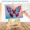 imageESRICH Stretched Canvas for Painting 11x14 Inch 2 Pack Blank Canvas 58 in Profile Primed White Canvases for Painting for Oil ampamp Acrylic Paint11x14