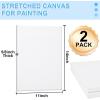 imageESRICH Stretched Canvas for Painting 11x14 Inch 2 Pack Blank Canvas 58 in Profile Primed White Canvases for Painting for Oil ampamp Acrylic Paint11x14