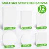 imageESRICH Stretched Canvas for Painting 12 Pack 4x4 4x6 8x10 11x143 of Each Canvas Set MultiSize Blank Canvases for Painting Primed Paint Canvas for Kids Adults Beginners Artists4x4 5x7 8x10 11x14 D 8 D10